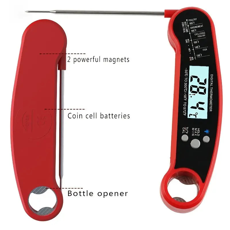 QuickTemp Meat Thermometer with LED & Magnet