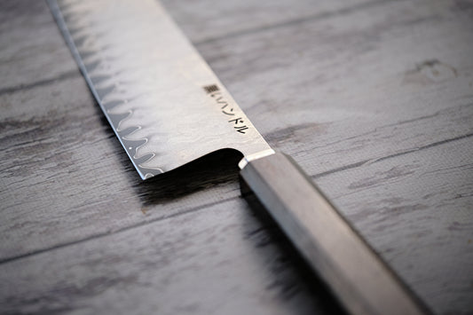 BLACK HANDLE – Handmade 8” Kiritsuke Knife | 5-Layer Clad Steel with Ciricote Wood Handle
